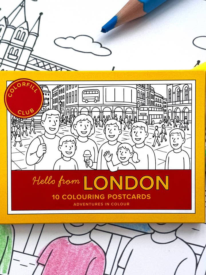 Juego de 10 Postales para Colorear de Londres – Monumentos para venta al por mayor de Colorfill Club
