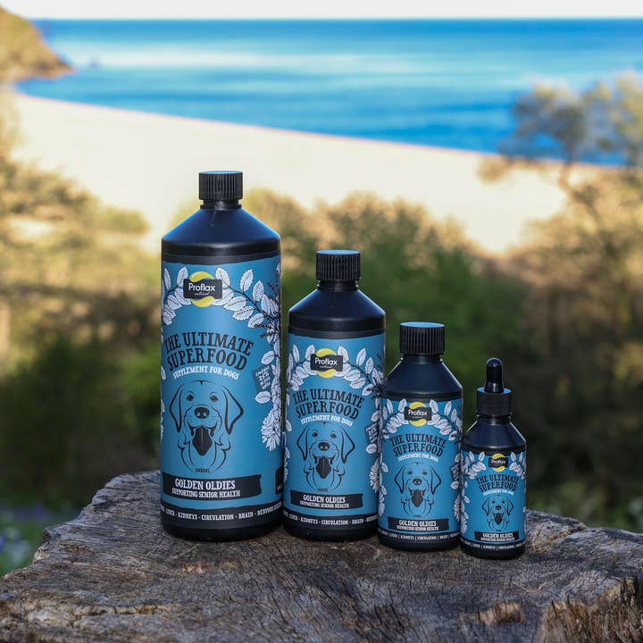 Proflax Golden Oldies - Integratore naturale per ossa e articolazioni per cani anziani per la vendita all'ingrosso da parte di Proflax Superfood Supplements