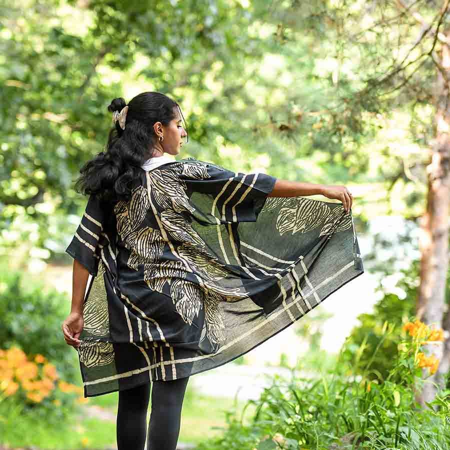 Ichcha – Kimono - Mulher por atacado – Kimono/pre­tó túnica lounge com estampa jungle12