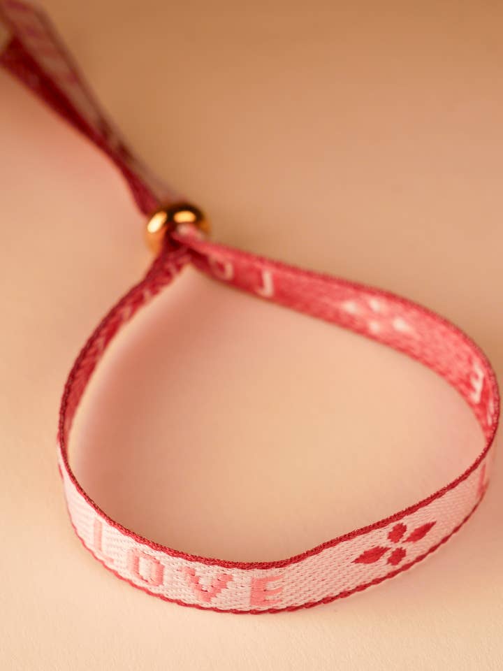 Vävt armband "LOVE LIFE" för wholesale av the great blossom