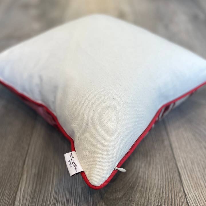 Mila∞Miro by Emelie - Wholesale Throw Pillow Cover - Silk Ikat Cushion Heart Red | Silk Ikat Pillow Heart Red