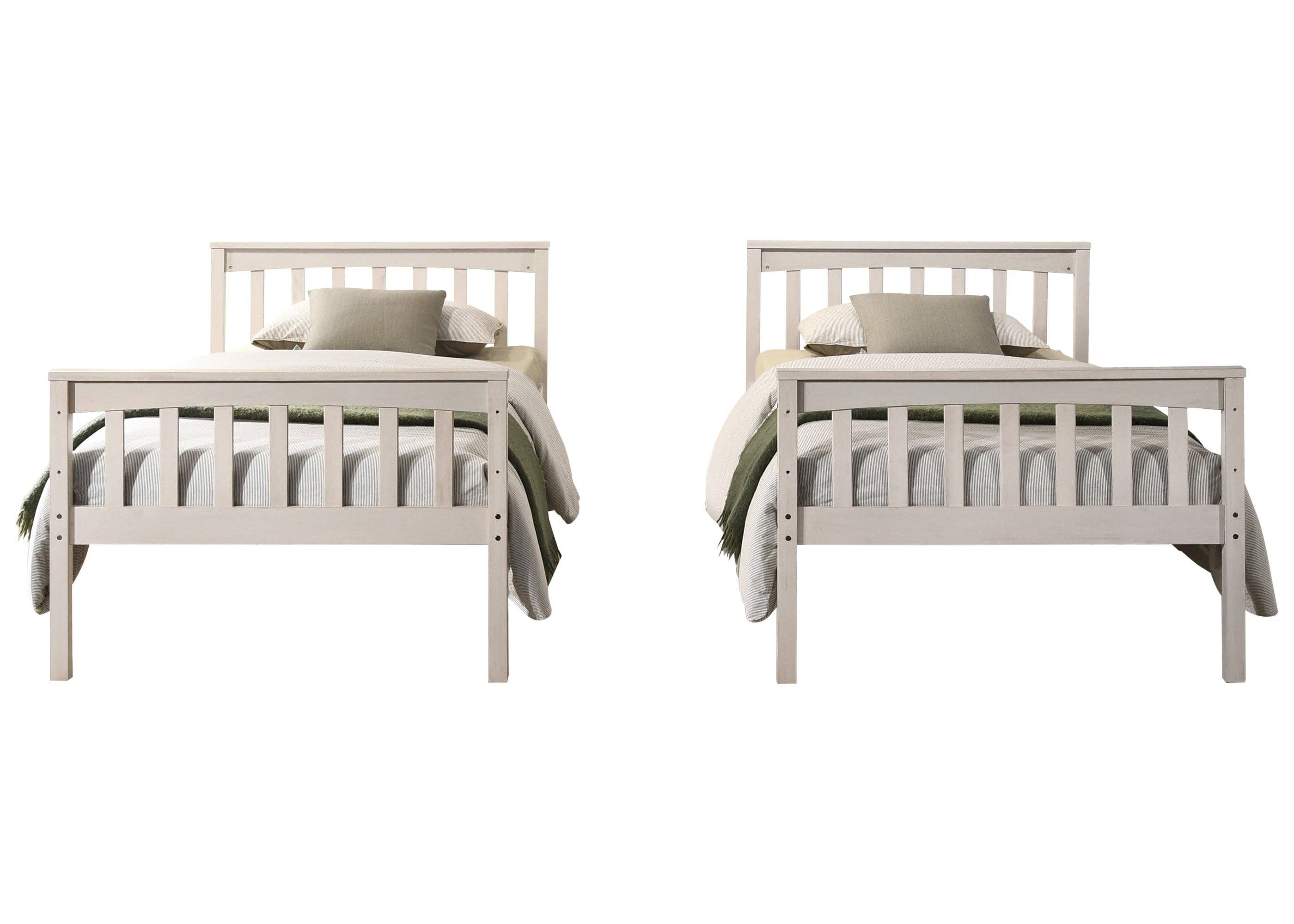 Home Design - Wholesale Bed - Kids & Baby - Home Design Ames Twin Over Twin Solid Wood Standard Bunk Bed Frame7