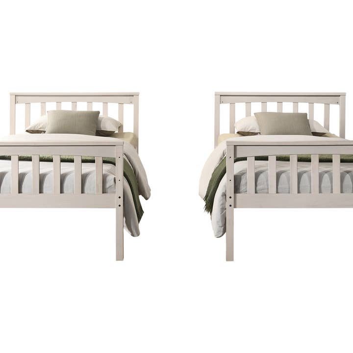 Home Design - Wholesale Bed - Kids & Baby - Home Design Ames Twin Over Twin Solid Wood Standard Bunk Bed Frame7