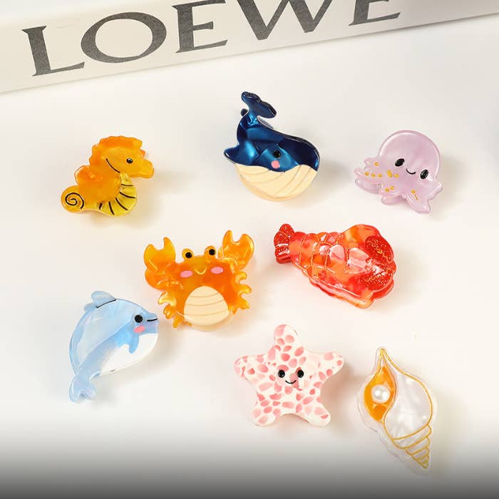 Ocean Theme Mini Hair Claw (DATA) for wholesale by LoveLina