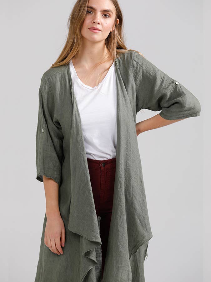 WOMEN'S - Sabine Pure Linen Coat for wholesale by Miss Rose Sister Violet