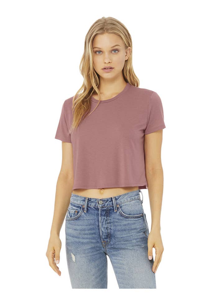 Total Apparel - Wholesale T-Shirt - Women's - Bella + Canvas Ladies' Flowy Cropped T-Shirt | B88824