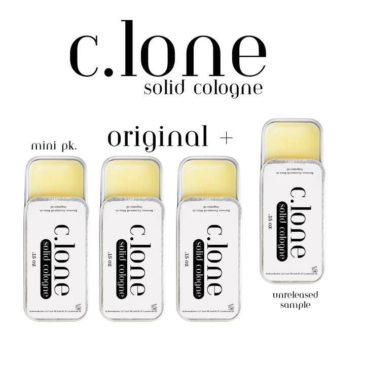 C.LONE MINI Original Collection (BONUS UNRELEASED SCENT) - Exclusive Trio of Solid Colognes for Men, Sampler Set of Signature Scents, Portable and Travel-Friendly for wholesale by Union Barber Supply