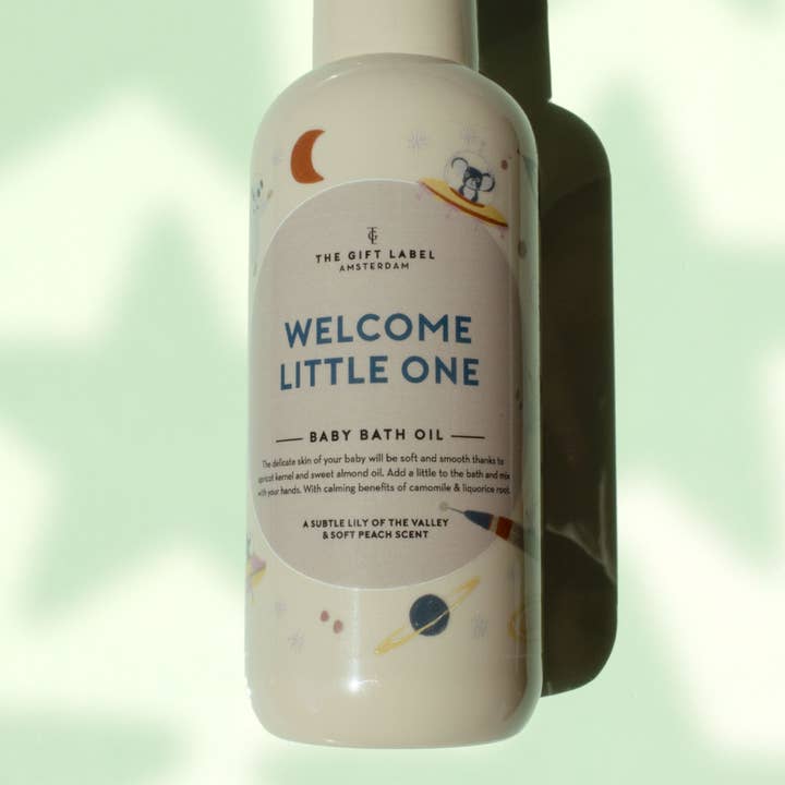 The Gift Label Baby Bath Oil - Welcome Little One - 150Ml for wholesale by Oli Olsen