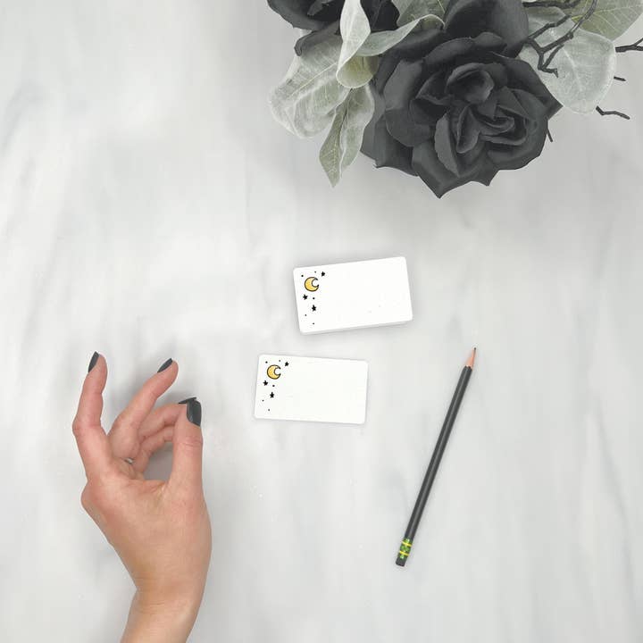 Lemon Doodle - Wholesale Stationery/Notecard Set - Moon & Stars - Mini Note Cards (Pack of 56)2