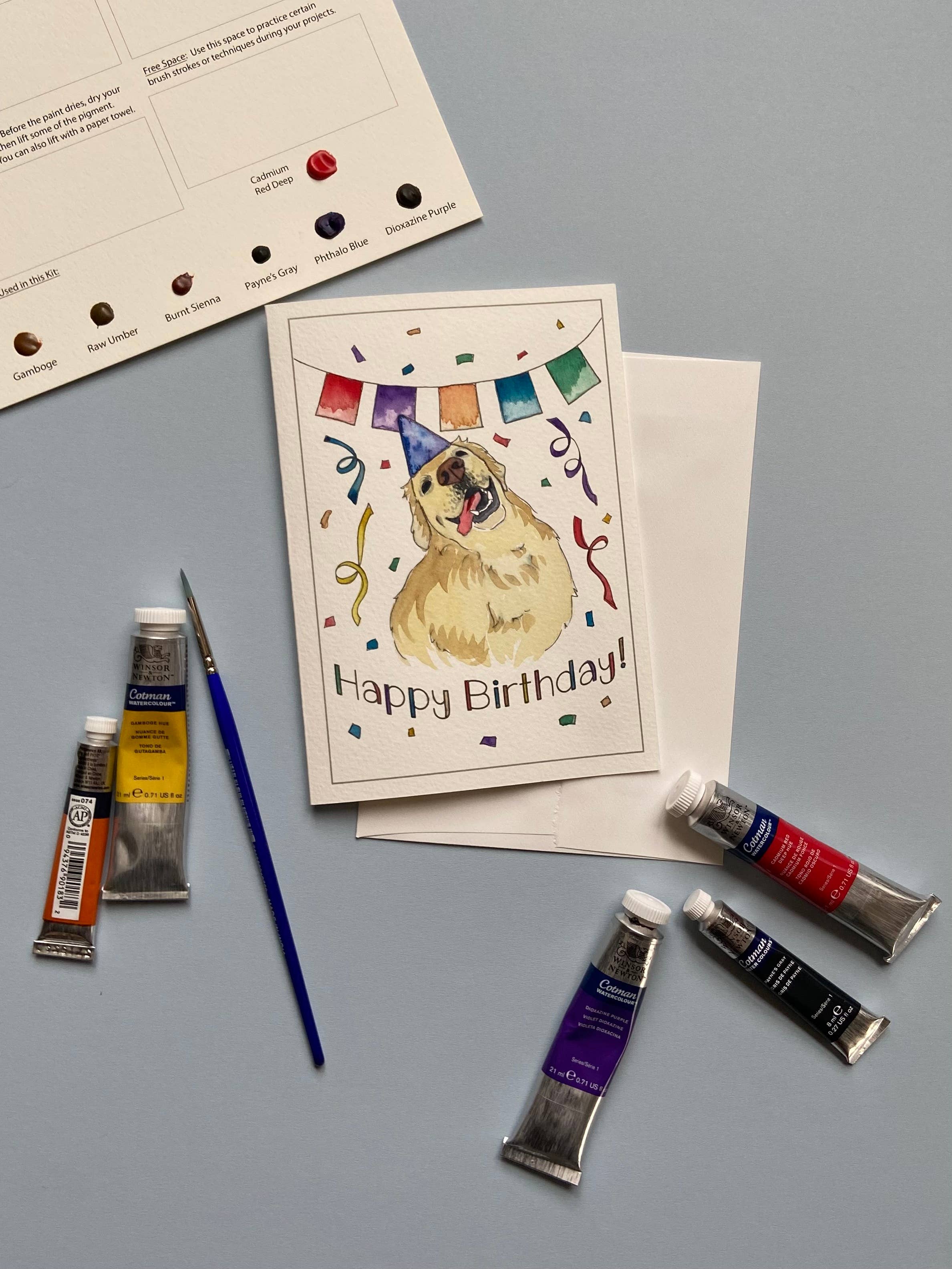 Emily Marie Watercolors - Wholesale DIY Craft Kit - Watercolor Painting Kit: Dog Greeting Cards5