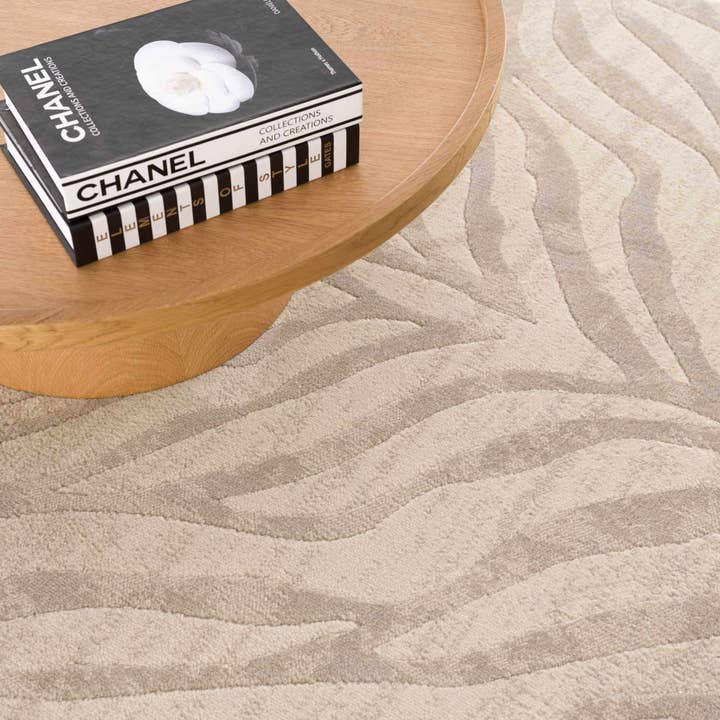 Hauteloom - Wholesale Area Rug - Beige Manteca Zebra Print Area Rug11