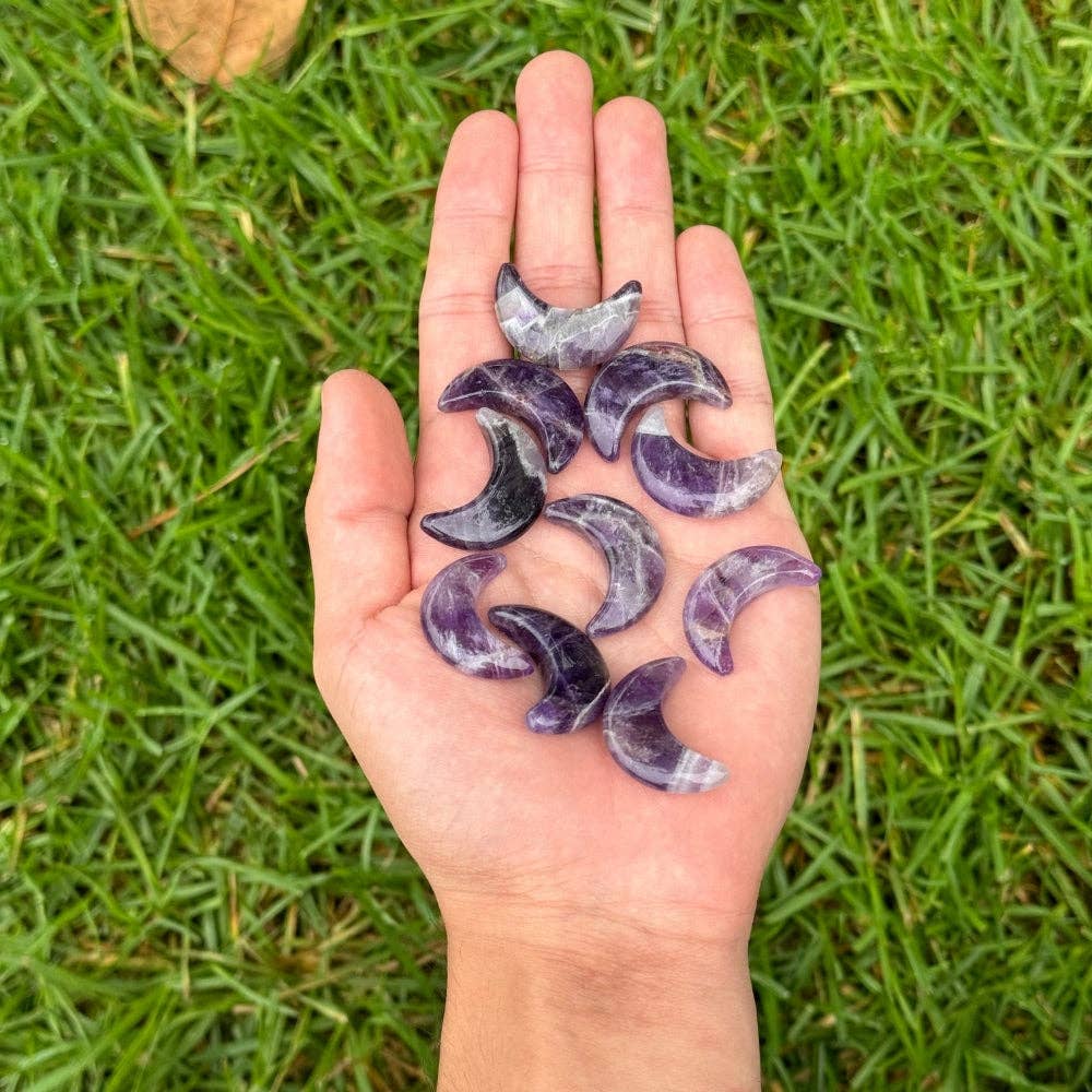 Earths Elements Wholesale - Vente Pierre et cristal de spiritualité - Lunes de cristal, Améthyste - paquet de 101