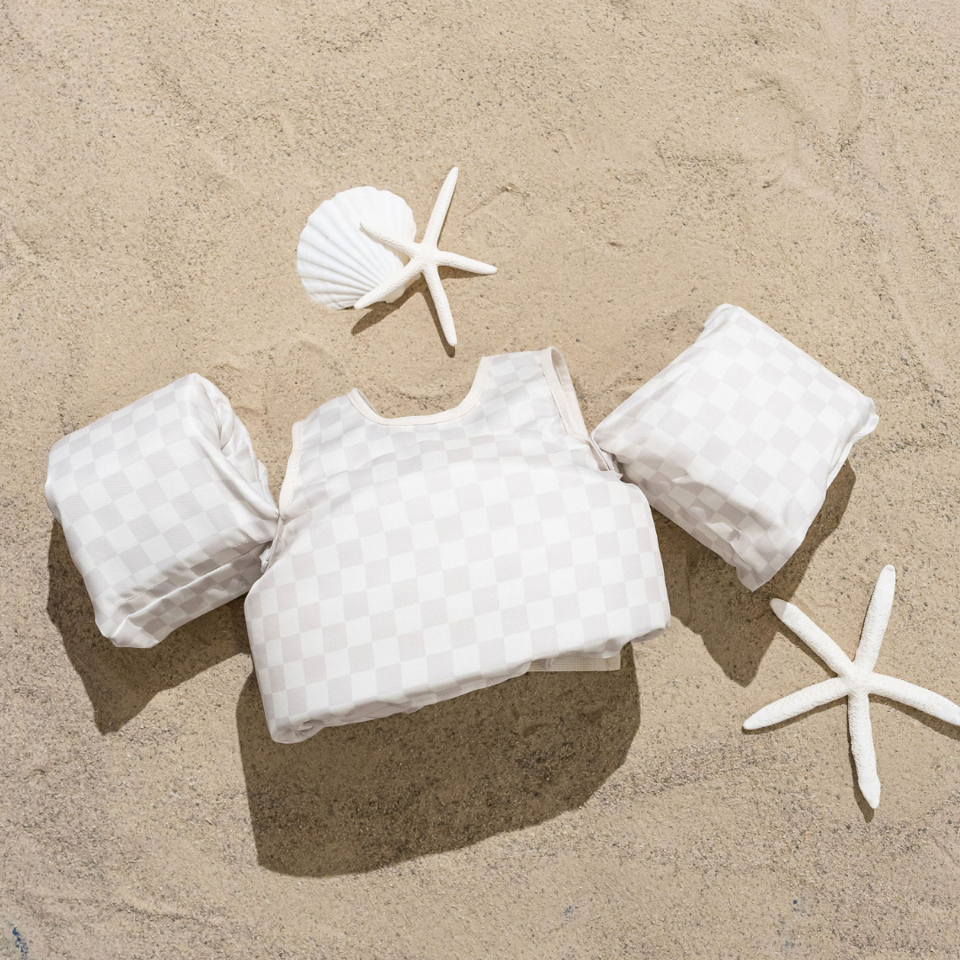 Drip Floats - Venta al por mayor Juguetes de playa/piscina - Niños y bebés - Flotador para niños con diseño cuadriculado neutro1