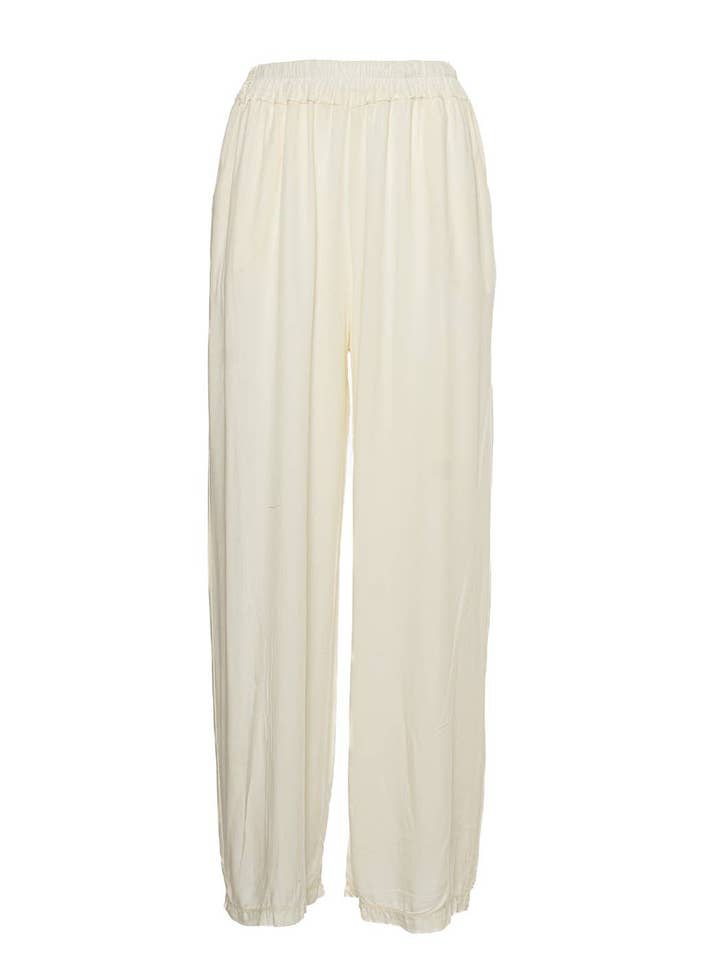 OVER PANTS WITH ELASTIC WAIST 4 SIZES 100% VI MADE IN ITALY for wholesale by Ayfee