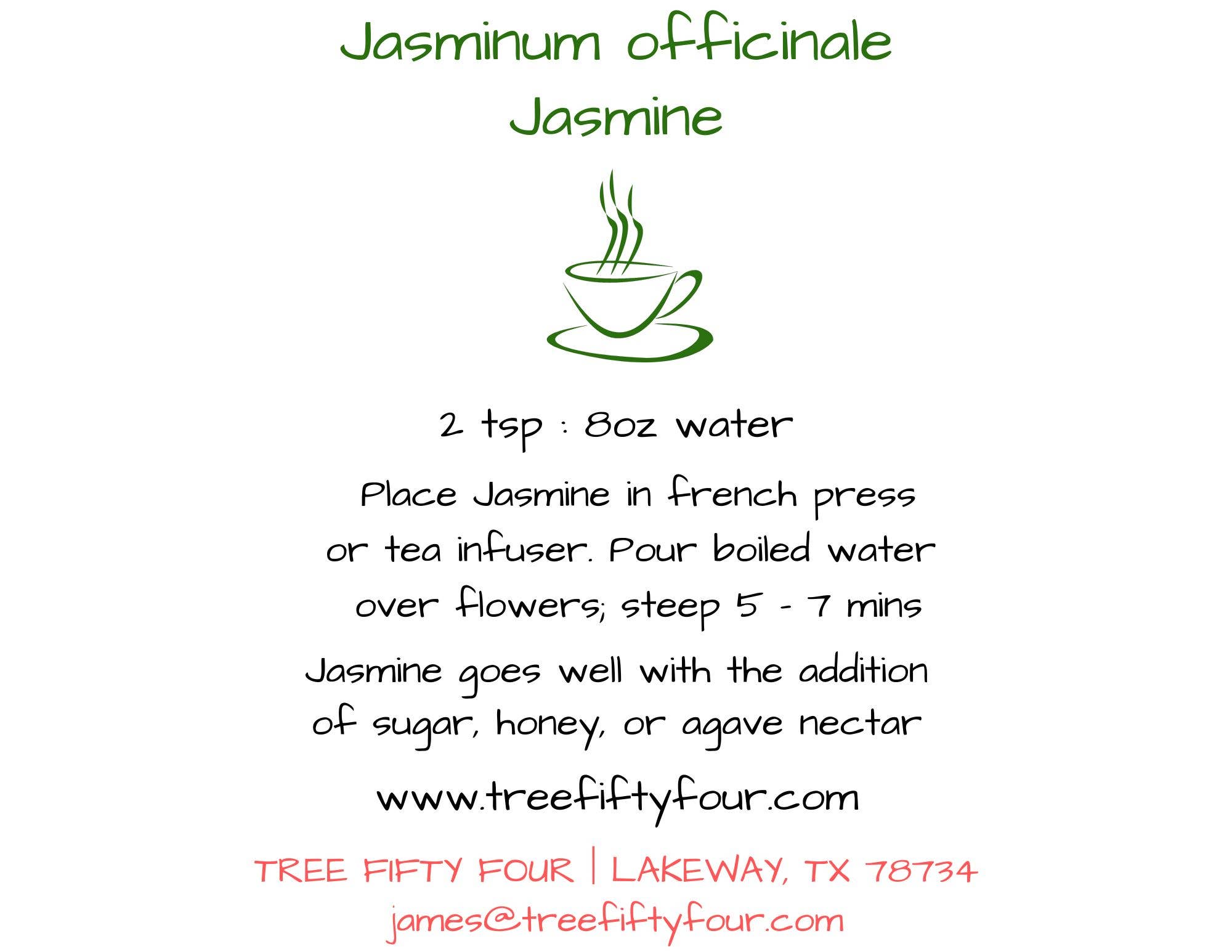 Tree Fifty Four - Wholesale Loose Tea - Jasmine | 2oz - 1 KG | Bulk Herbs3