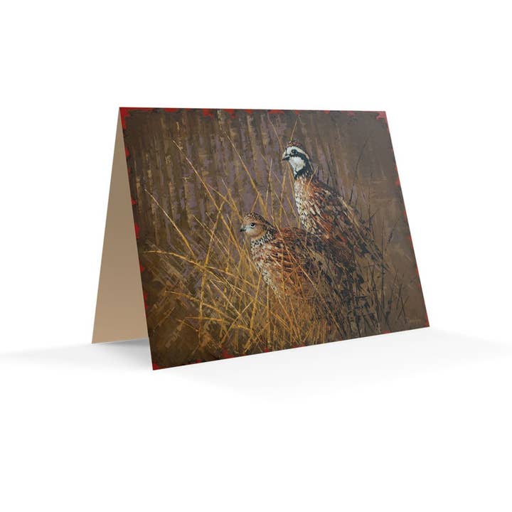 “Bobwhite” Notecards for wholesale by David Arms