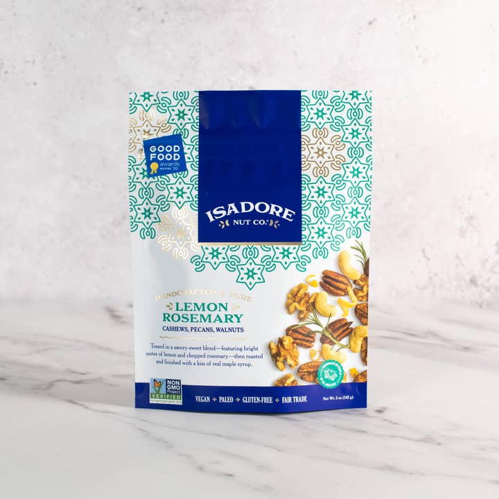 Isadore Nut Company - Wholesale Nuts - Lemon Rosemary: Cashews, Pecans, Walnuts- 5 oz- Non-GMO7