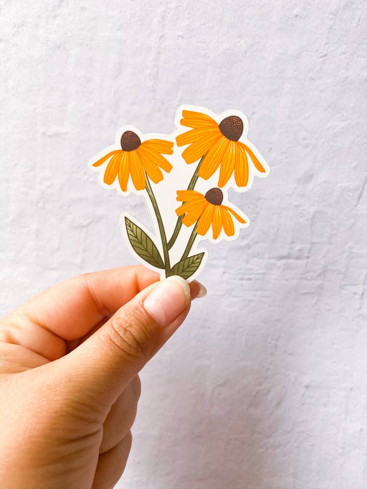 Black Eyed Susan Flower Vinyl klistermærke for engroshandel hos Michaela K Creations