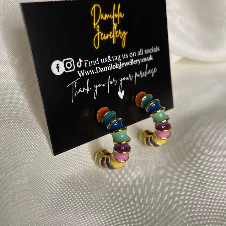Small Spectrum ‘Solange’ Hoops for wholesale by Damilola Jewellery