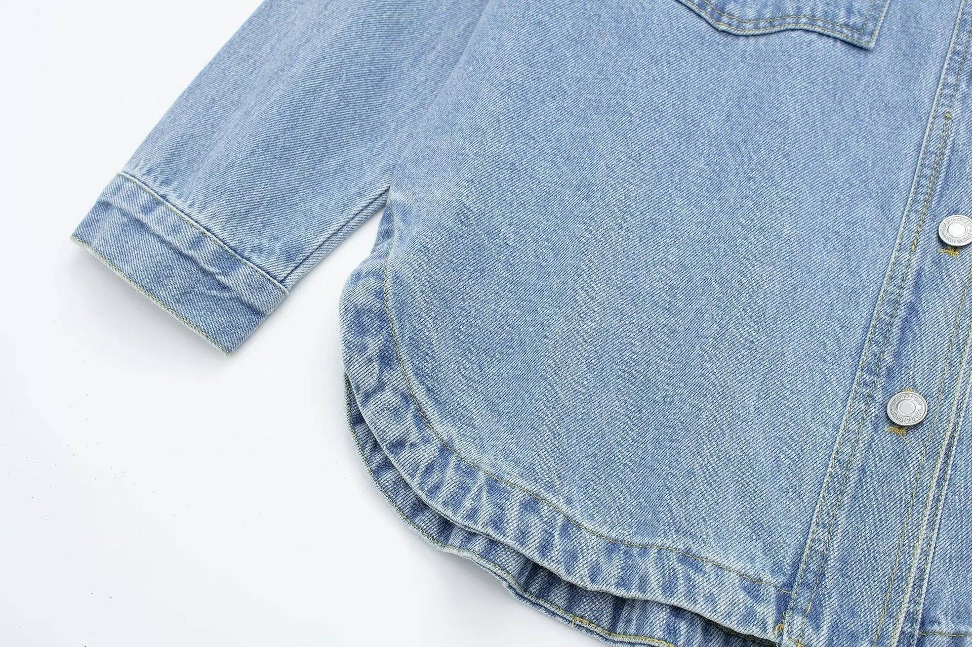 As Shown European Summer Denim Shirt Jacket  Chic  Cool for wholesale on Faire11