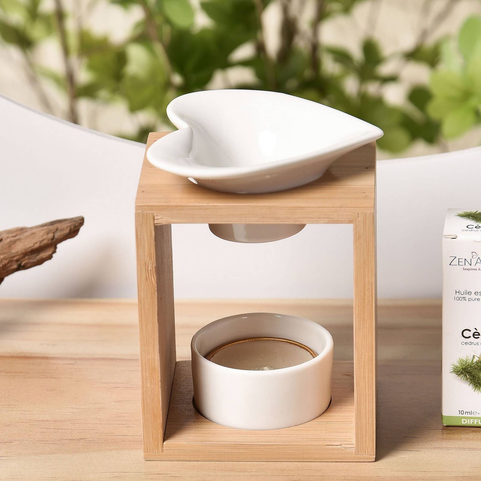 Zen'Arôme - Wholesale Fragrance Warmer - Scented Wax Melts Burner – Ceramic and Bamboo Candle Holder10