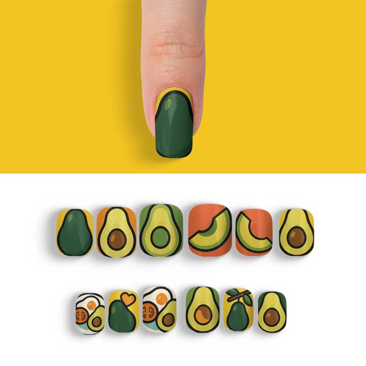 FYNE BODY - Wholesale Press-on/fake nails - Avocado Blossom Delight Avocado Press-On Nails91