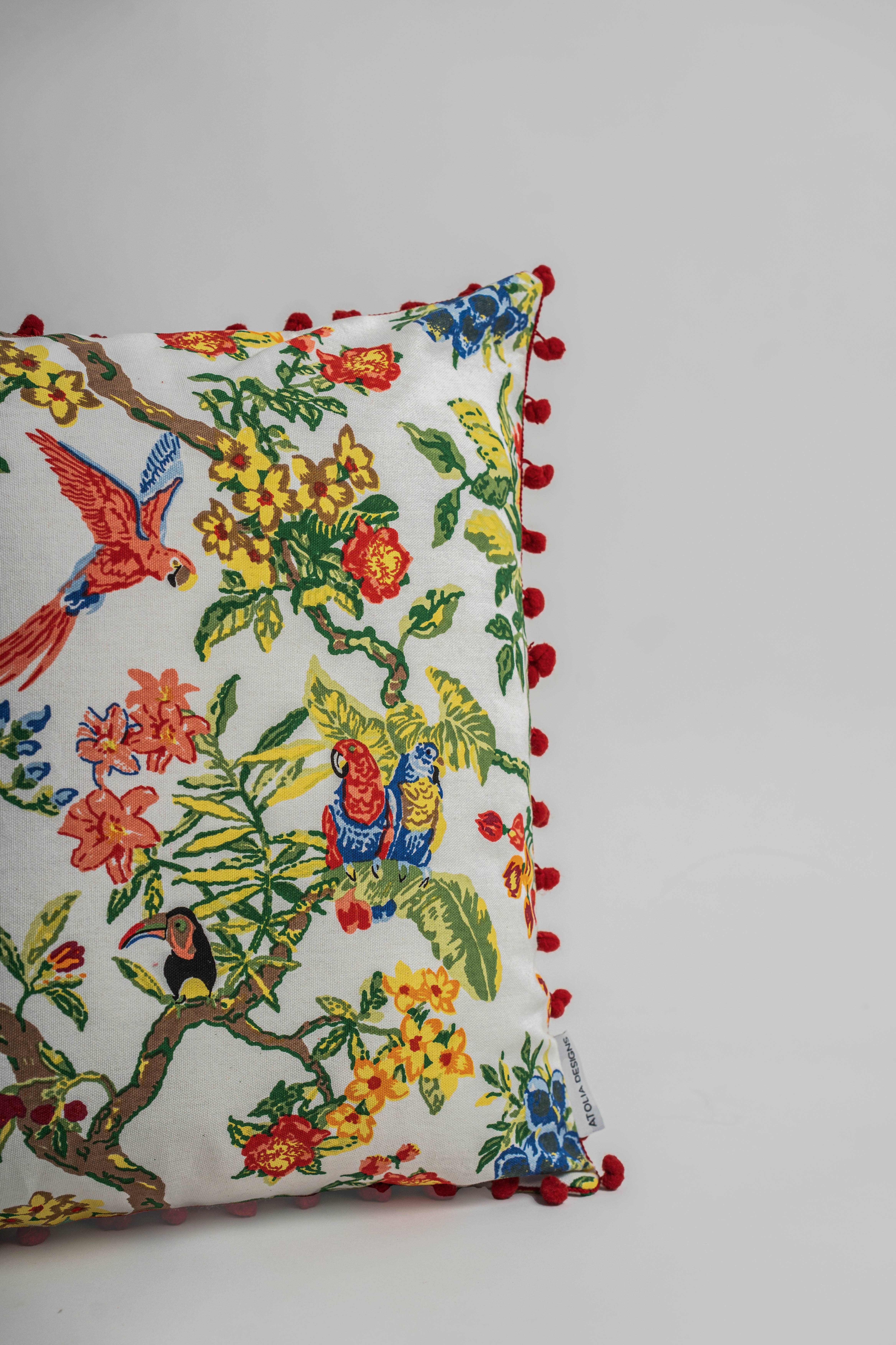 Atolia Designs – wholesale Throw/decorative pillow – Botanical Cushion with filler 1