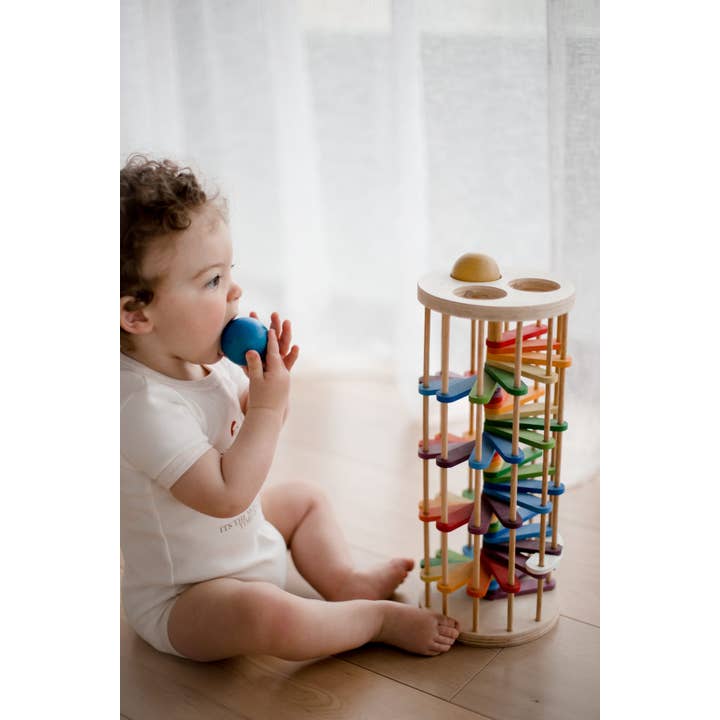 QToysUSA - Wholesale Wood Toy - Kids - Pound A Ball Tower