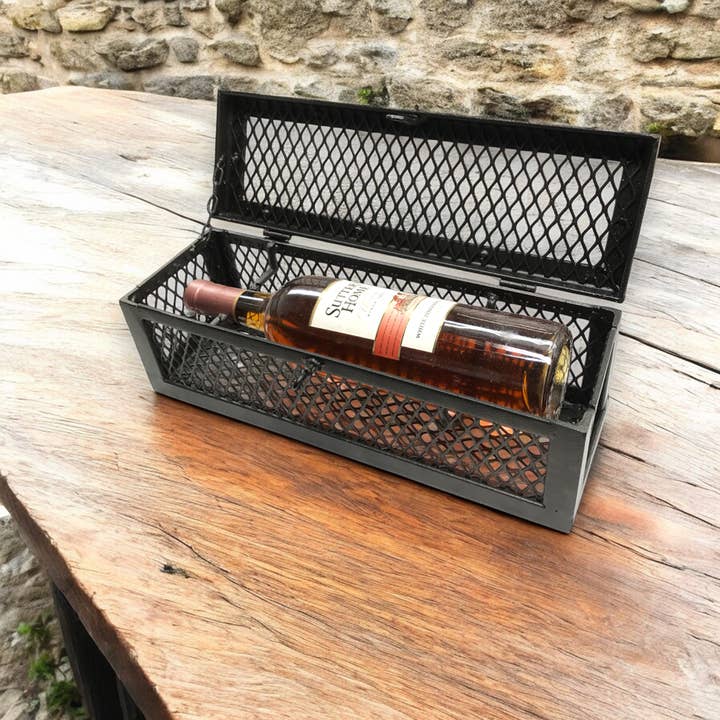 Caja de vino Holiday Mesh para botella individual, color bronce para venta al por mayor de Wilco Home