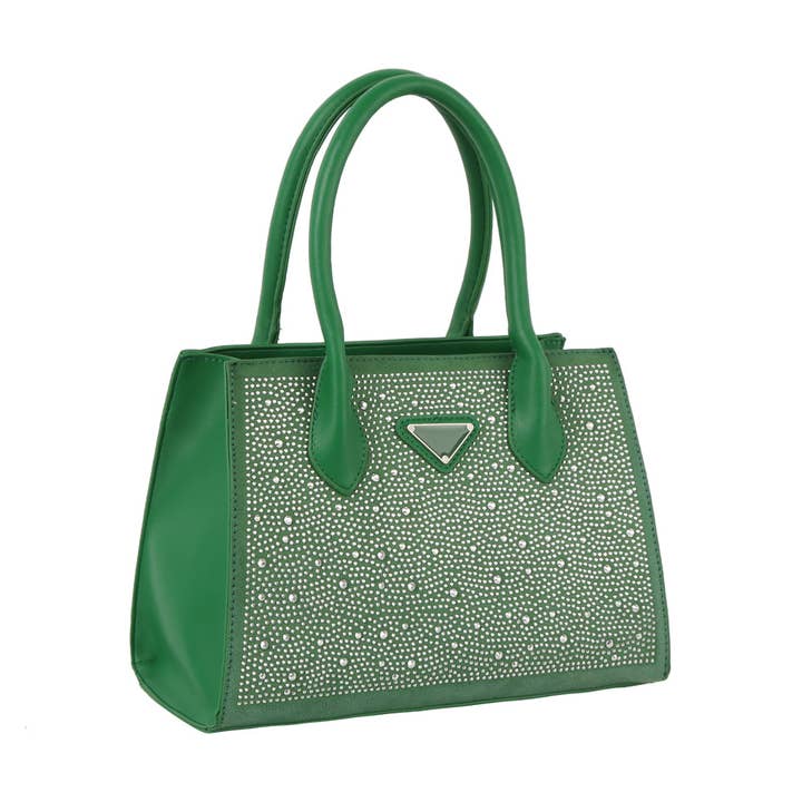 Gestructureerde avondtas met strass voor wholesale door Handbag Factory Corp