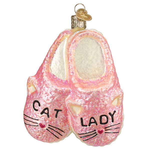 Old World Christmas - Wholesale Ornament - Cat Lady Slippers Ornament1
