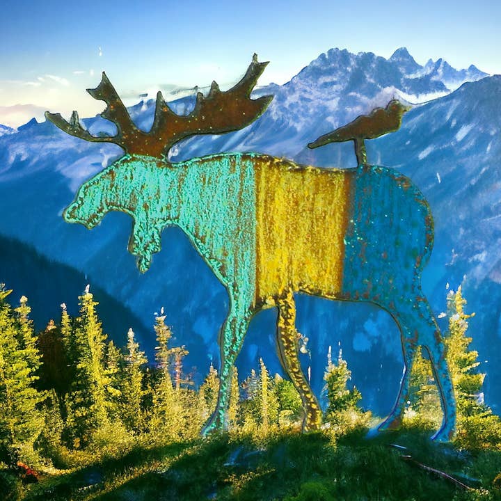 Whimsies - Wholesale Magnet - Moose Magnet Lodge Minnesota Canada décor cabin souvenir KOA0