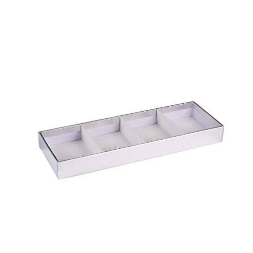 Hammont - Wholesale Gift Box - Four Section Silver Tray - 4 Packs Gift Box With Clear Cover