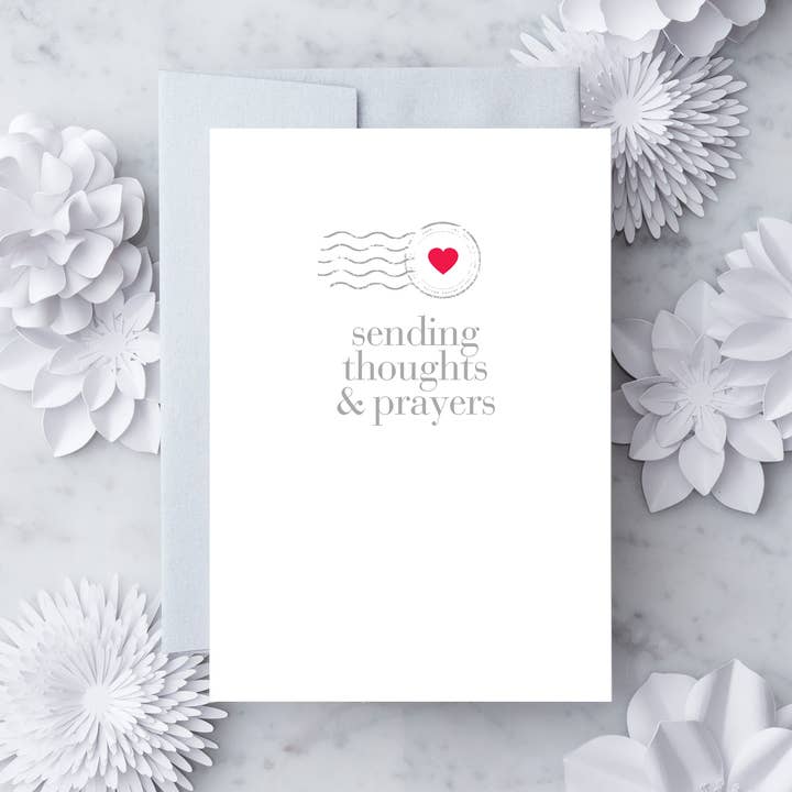 Design With Heart - Wholesale Sympathy Card - SY04 - Sending Thoughts and Prayers