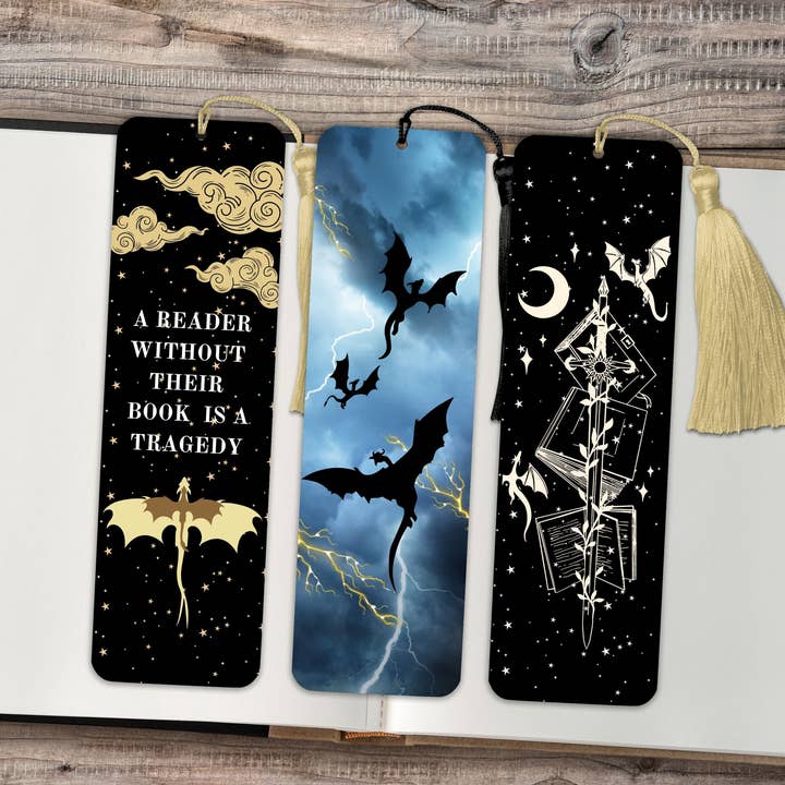 The Corner Shop - Wholesale Bookmark - Dragon Rider - Fourth Wing Metal Bookmarks