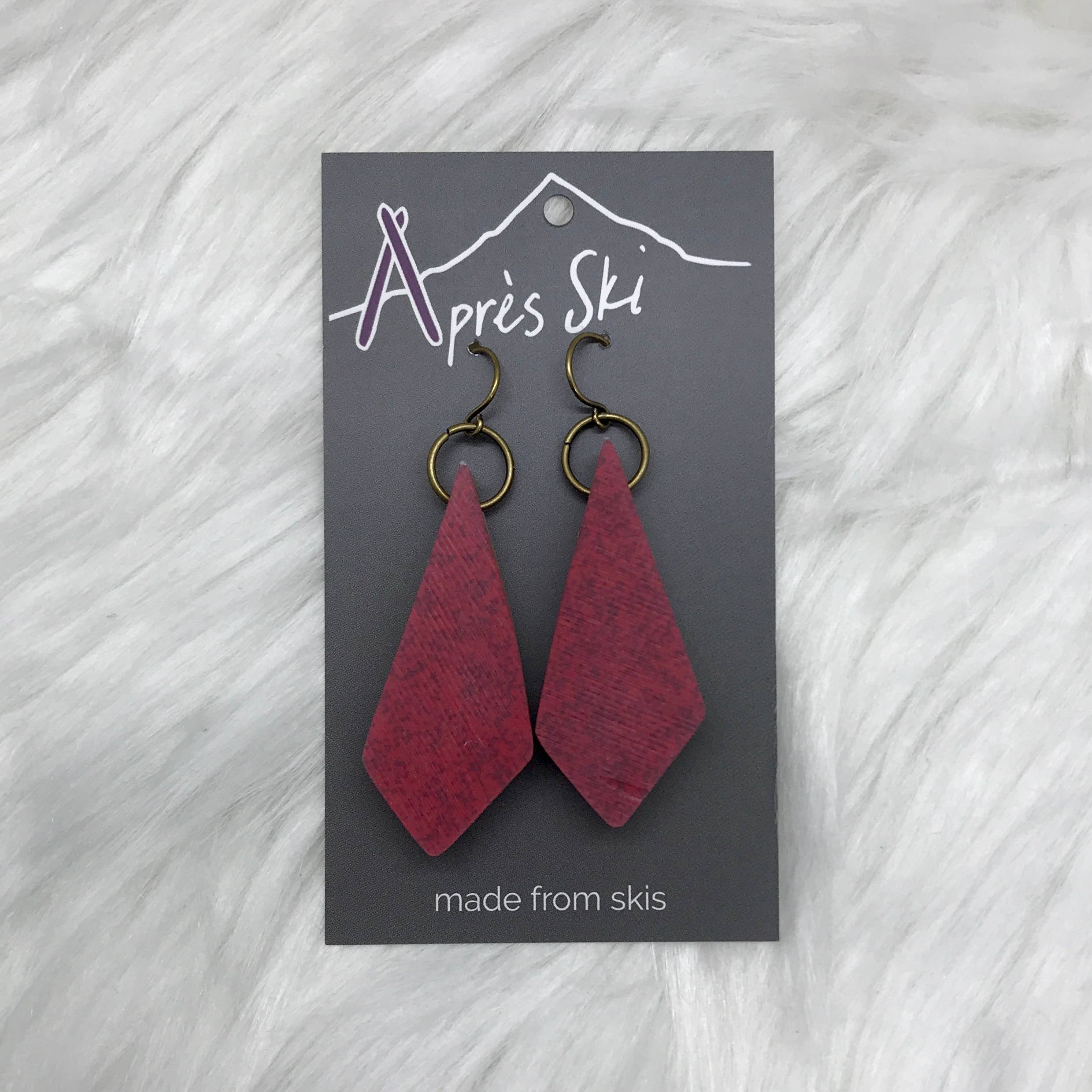 Après Ski Jewelry – Großhandel Ohrhänger – Cascade Snowboard Ohrring - Antik Bronze1