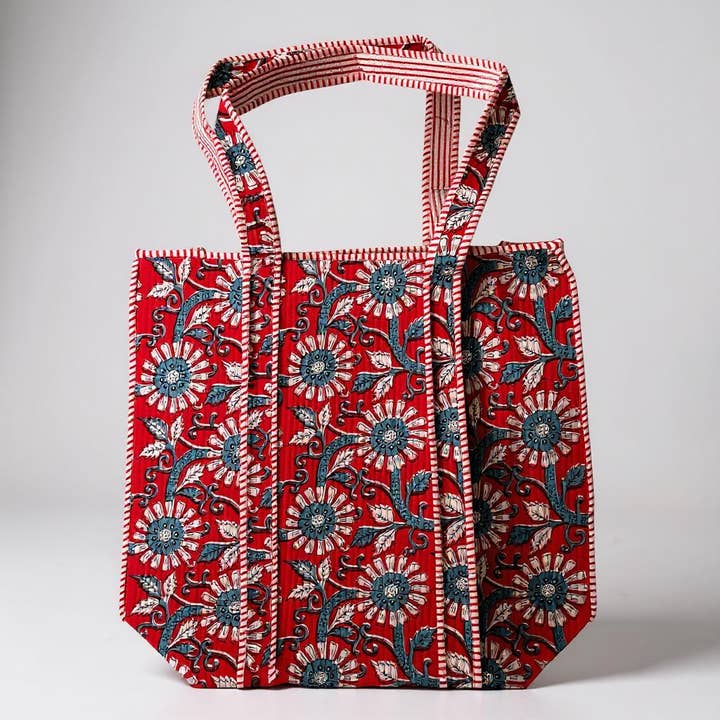 Red Floral Bag for wholesale by Feel The Cotton Inc