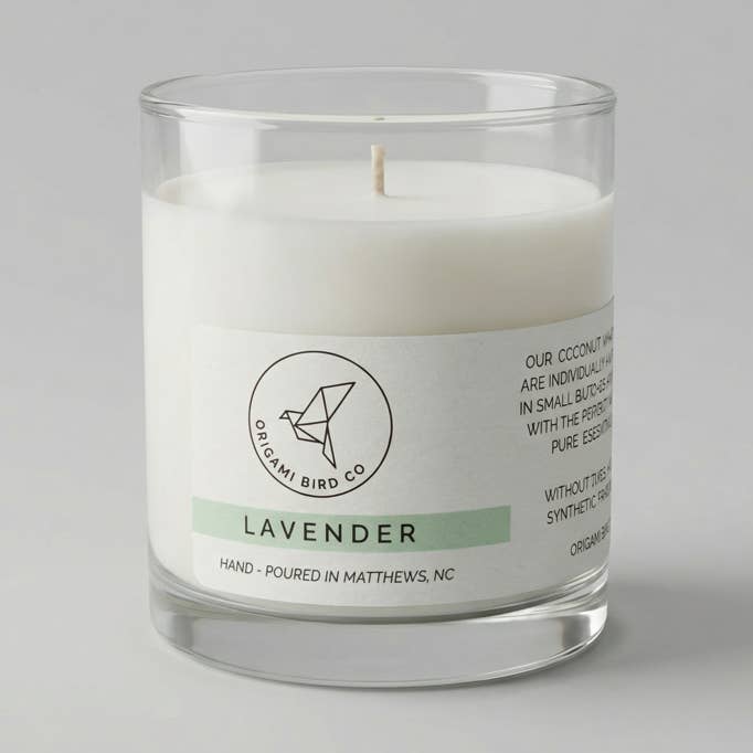 Lavendel-Botanische Kerze für den Großhandel von Origami Bird