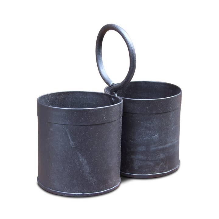 Nature and Style Wohnkultur Import GmbH - Wholesale Decorative Jar - 2-piece tin - metal container with round handle1