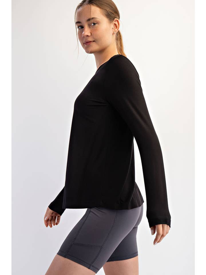 Rae Mode - Wholesale Lounge Top - Women's - VISCOSE MODAL LONG SLEEVE TOP2
