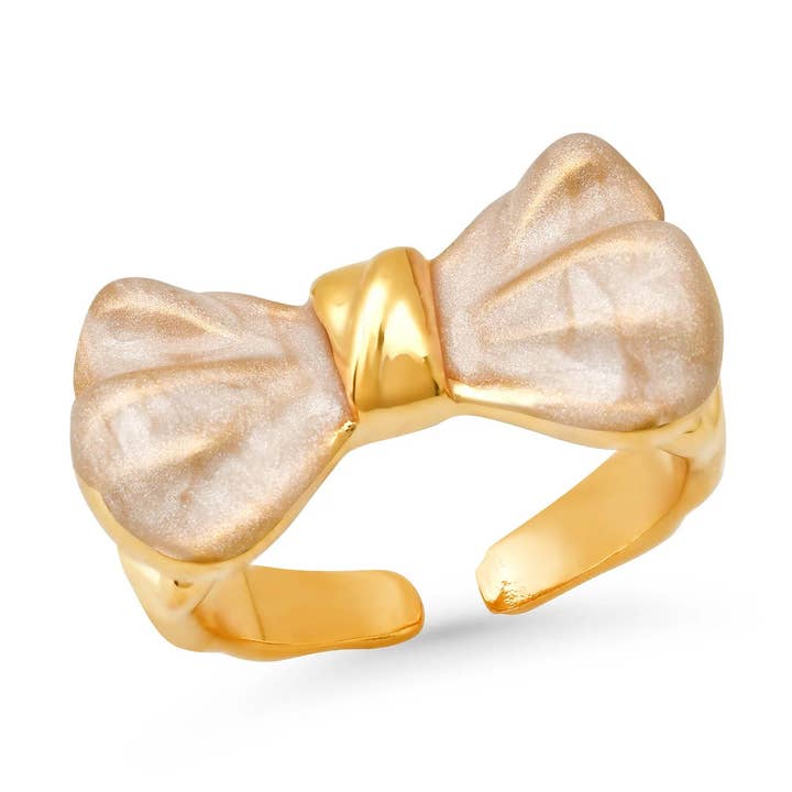Enamel Bow Ring for wholesale by Tai Jewelry