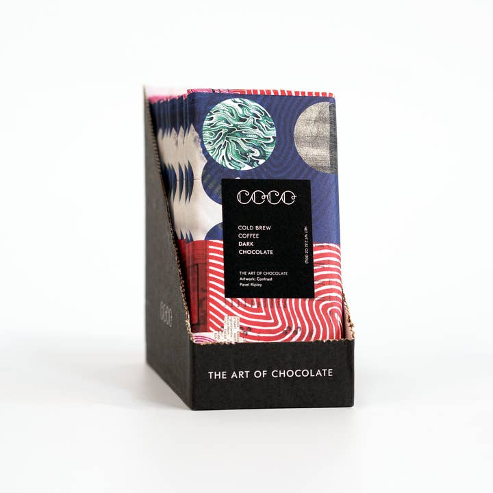 COCO Chocolatier - Wholesale Chocolate Bar - Cold Brew Coffee Dark Chocolate Bar (Pack of 12)