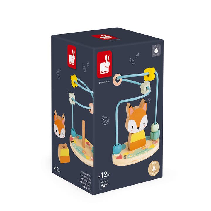 Janod - Wholesale Wood Toy - Kids - Pure - Fox Bead Maze