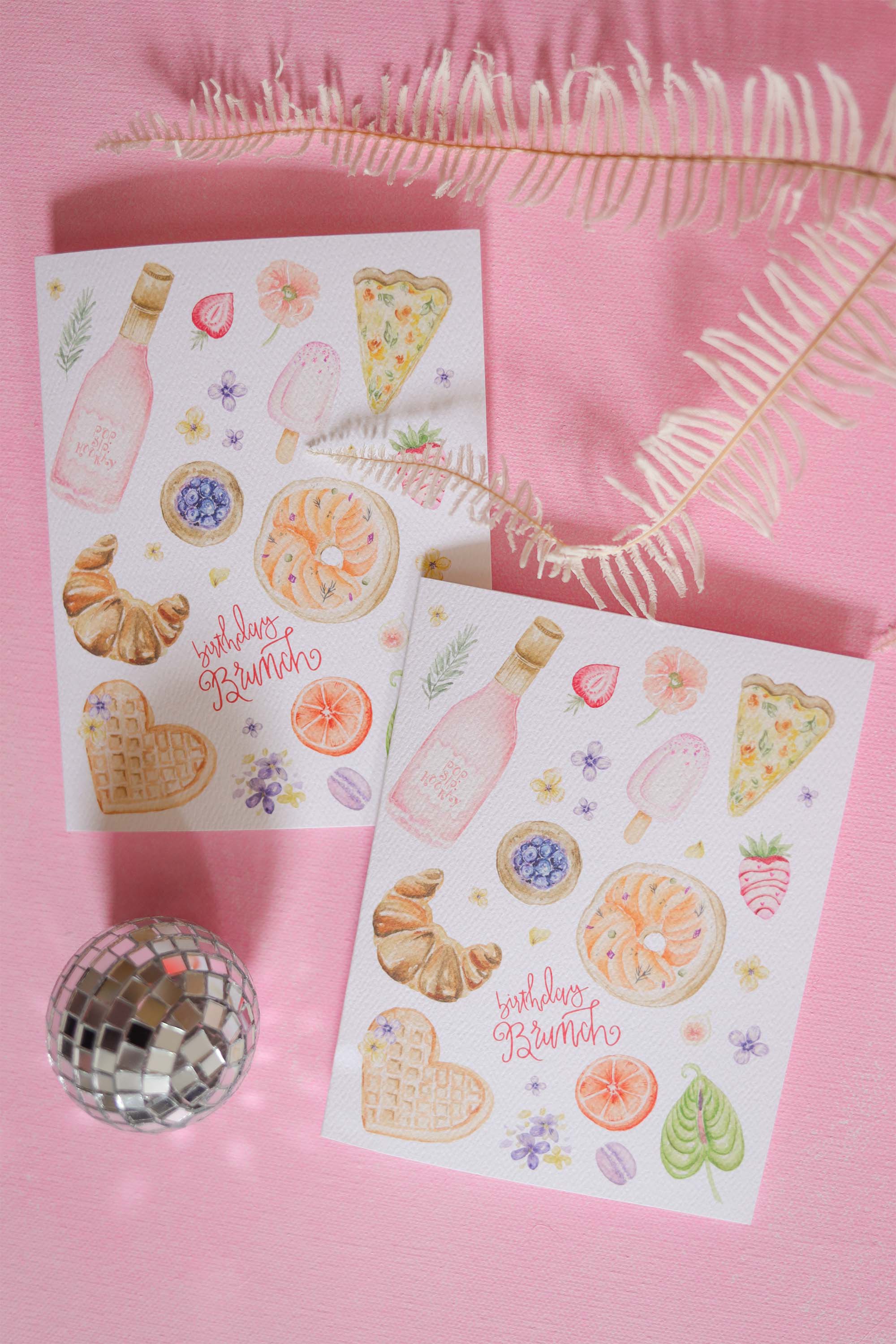 Stephanie Tara Stationery - Wholesale Birthday Card - Birthday brunch foodie card1
