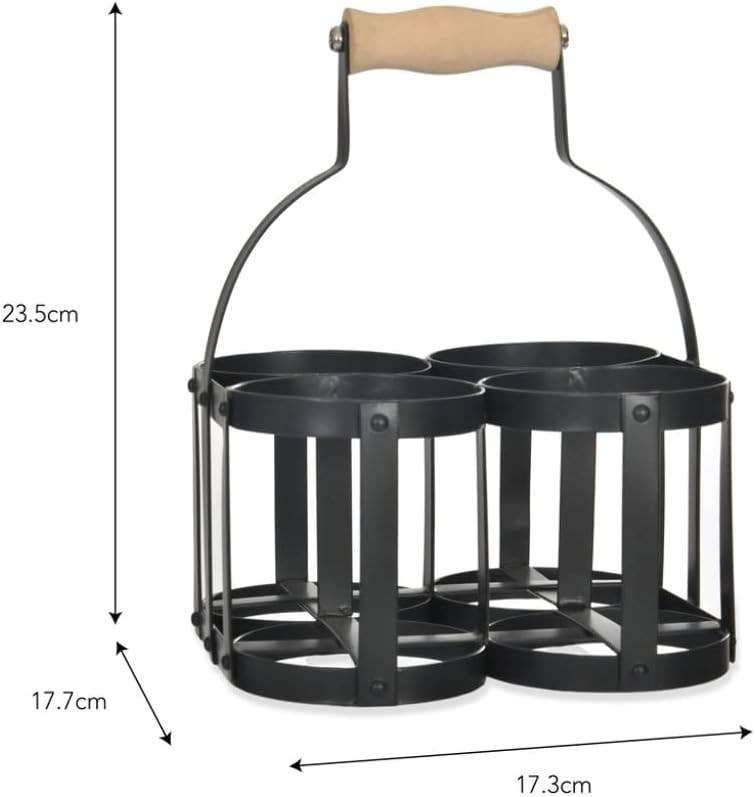 Wholesale Gifts Tomorrow – Großhandel Flaschenregal/-halter – Traditioneller Metall-Milchflaschenhalter für 4 Flaschen1