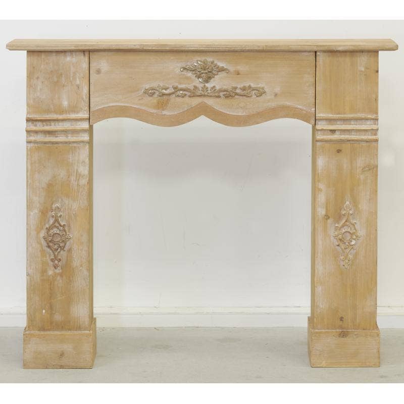 Aubry Gaspard - Wholesale Fireplace Screen - Natural pine fireplace mantel1