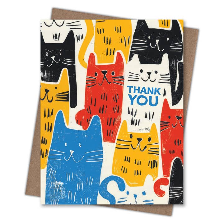 Scarecrow & Nut Tree - Wholesale Thank You Card - Cats Thank You Card