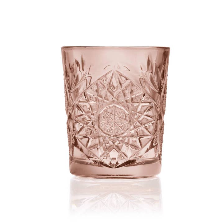 Libbey - Wholesale Cocktail/Liquor Glass - Libbey Hobstar Rose Rocks DOF Glasses, 12oz, Set of 4