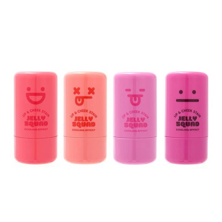 PINEAPPLE Beauty - Wholesale Lip Stain/Dye/Tint - Romantic Beauty OJB-8401 Jelly Squad Lip & Cheek Stain - 12 4