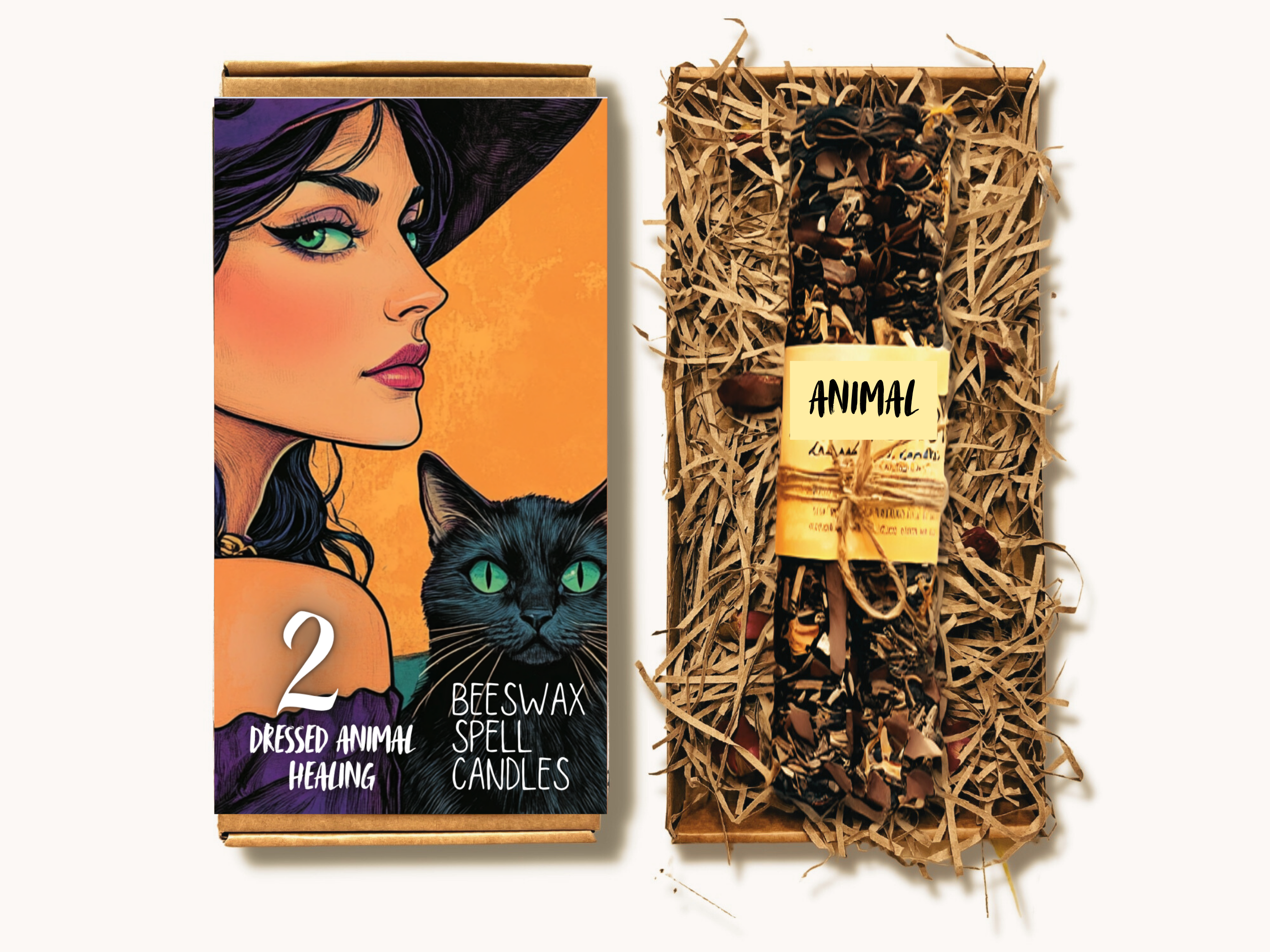 Phoenix Candle Company - Wholesale Votive Candle - Large Dressed Beeswax Spell Candles 8" (20cm)12